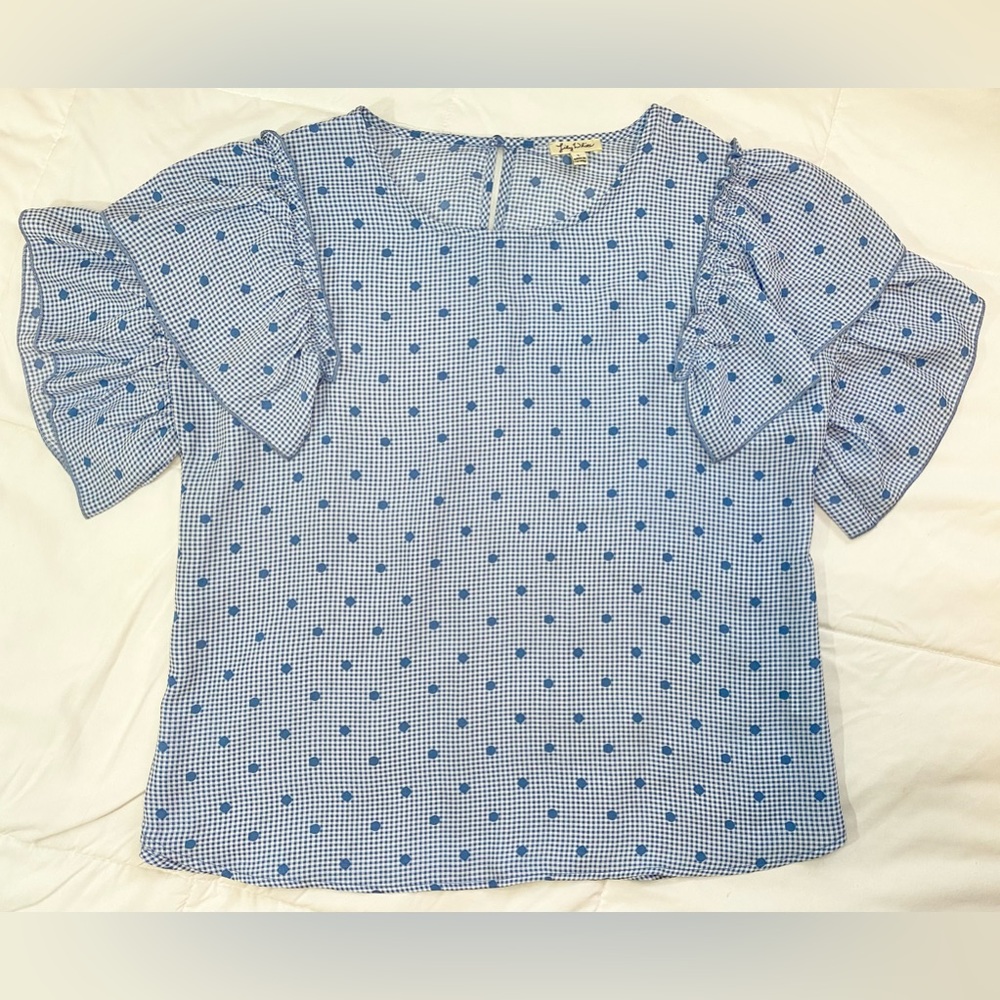 Lily White Ruffle Short Sleeve Top - Picture 2 of 8
